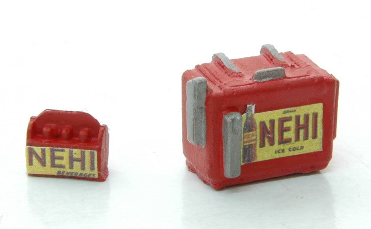 JL Innovative 736 HO Custom Chest Soda Machine Nehi & 6-Pack