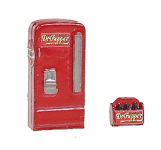 JL Innovative 742 HO Scale Upright Soda Machine w/Case -- Dr. Pepper