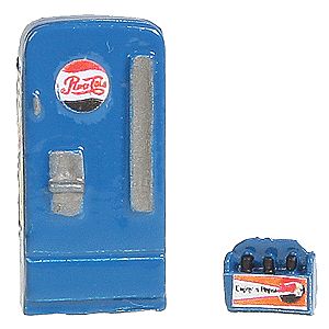 JL Innovative 744 HO Scale Upright Soda Machine w/Case -- Pepsi Cola
