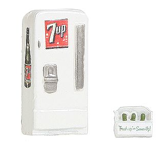 JL Innovative 747 HO Scale Upright Soda Machine w/Case -- 7-Up