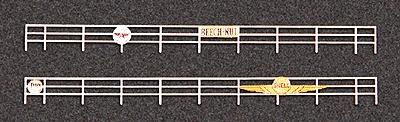 JL Innovative 818 HO Scale Custom 2-Rail Fencing -- Metal/Silver