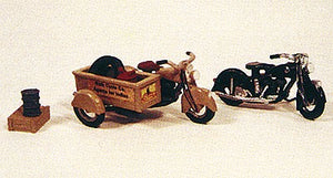 JL Innovative 905 HO 1947 Motorcycles (2) 1 w/Sidecar Box Metal Kit