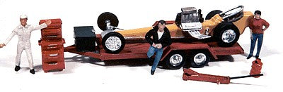 JL Innovative 922 HO Vintage Dragster w/Trailer, Tools, Access. Metal Kit