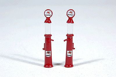 JL Innovative 935 HO Scale Custom Gravity-Feed Gas Pump -- Mobil pkg(2)