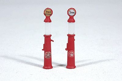 JL Innovative 939 HO Scale Custom Gravity-Feed Gas Pump -- Flying A pkg(2)