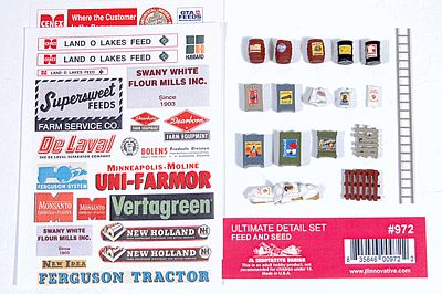 JL Innovative 972 HO Scale Decorated Ultimate Detail Set -- Feed & Seed