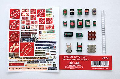 JL Innovative 974 HO Scale Railway Express Agency Ultimate Detail Set -- Painted