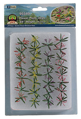 JTT 95549 O Scale Flower Plants -- 1/4" .6cm Height pkg(30)