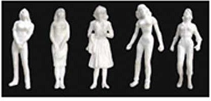 JTT 97125 44220 Scale Human Figures - Unpainted pkg(3) -- Female (1:24)