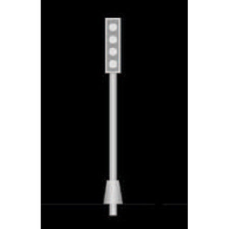JTT 97301 O Scale Light Pole - Nonoperating -- Style #1 (white) pkg(2)