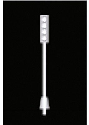 JTT 97302 1/100 Scale Light Pole -- Style #1 (white) pkg(8)