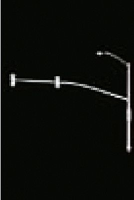 JTT 97310 O Scale Light Pole - Nonoperating -- Style #2 (white) pkg(2)
