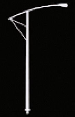 JTT 97357 44216 Scale Single Streetlight/Cantilever Light Pole -- Non-Operating pkg(12)