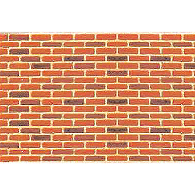 JTT 97422 HO Scale Patterned Plastic Sheet 2-Pack -- Brick 7-1/2 x 12" 19.1 x 30.5cm