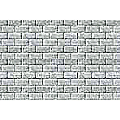 JTT 97425 HO Scale Patterned Plastic Sheet 2-Pack -- Concrete Block 7-1/2 x 12" 19.1 x 30.5cm