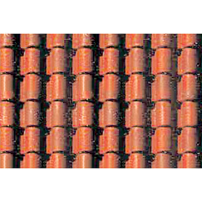 JTT 97434 HO Scale Patterned Plastic Sheet 2-Pack -- Spanish Tile 7-1/2 x 12" 19.1 x 30.5cm