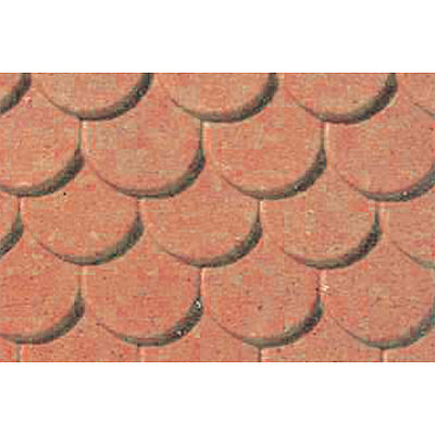 JTT 97437 HO Scale Patterned Plastic Sheet 2-Pack -- Scalloped-Edge Tile 7-1/2 x 12" 19.1 x 30.5cm