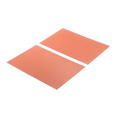 JTT 97465 HO Scale Patterned Plastic Sheet 2-Pack -- Clay Tile Roof 7-1/2 x 12" 19.1 x 30.5cm