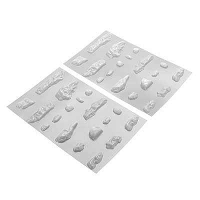 JTT 97470 All Scale Patterned Plastic Sheet 2-Pack -- Outcroppings 7-1/2 x 12" 19.1 x 30.5cm
