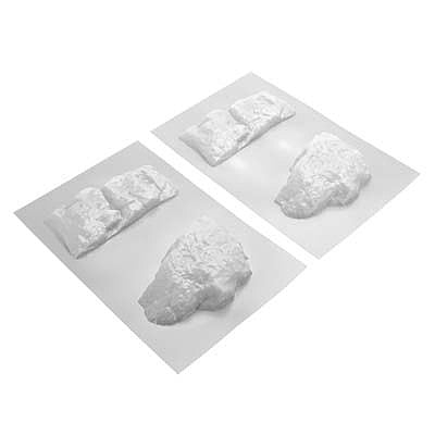 JTT 97472 All Scale Patterned Plastic Sheet 2-Pack -- Face Rock 7-1/2 x 12" 19.1 x 30.5cm