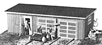 JV Models 1005 N Scale Section Tool House -- Kit - 1-1/16 x 2-5/16" 2.8 x 6cm