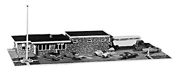 JV Models 1007 N Scale Hornbeck Station -- 2-1/2 x 6-1/4" 6.5 x 16cm