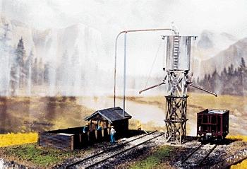 JV Models 1008 N Scale Double Track Sand Tower & Drying House - Kit -- 2-7/8 x 3-5/16" 7.4 x 8.5cm