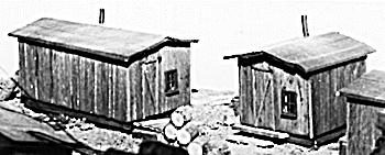JV Models 1011 N Scale Bunkhouses -- Wood Kit - 1-1/2 x 3" 4 x 7.5cm