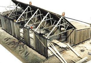 JV Models 1021 N Scale Lucas Sawmill -- 3-3/4 x 7-1/8" 9.3 x 17.7cm
