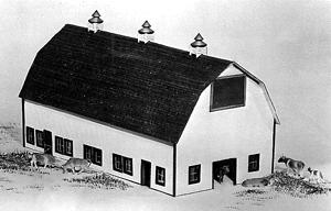 JV Models 2001 HO Scale Gable Roof Dairy Barn - Kit -- 5-1/4 x 10-1/2" 13.3 x 26.5cm