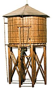 JV Models 2012 HO Scale Branchline Wood Water Tower -- Kit - Scale 22 x 42' 55.9 x 107cm