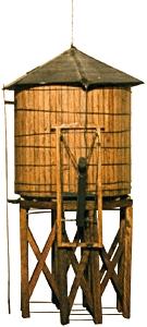JV Models 2013 HO Scale Mainline Wood Water Tower -- Scale: 28 x 56' 8.5 x 17.1m