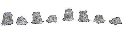 JV Models 8221 N Scale Tree Stumps -- 18" - 4 Each of 2 Sizes