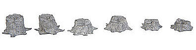 JV Models 8222 N Scale Tree Stumps -- 36" - 2 Each of 3 Sizes