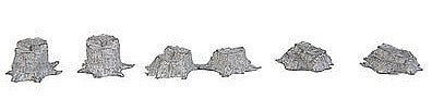 JV Models 8223 N Scale Tree Stumps -- 2 Each of 3 Sizes - 48" 122cm