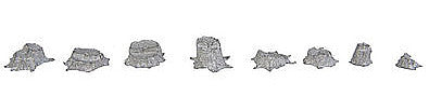 JV Models 8224 N Scale Tree Stumps -- Assorted Sizes pkg(8)