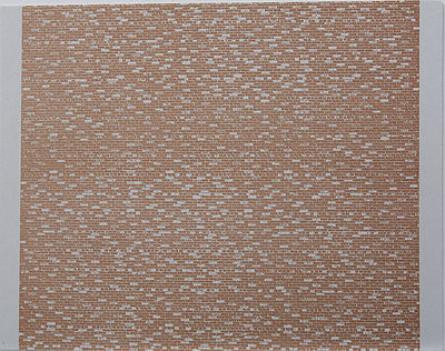 JV Models 8252 N Scale Building Material - Brick Paper Sheets pkg(3) -- Dirty City Brick