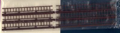 JV Models 8493 HO Scale Wood Ladder - Scale 16' & 21' 4.9m & 6.4m - 3 of Each Size pkg(6) -- Dark Brown