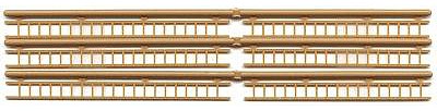 JV Models 8494 HO Scale Wood Ladder - Scale 16' & 21' 4.9m & 6.4m - 3 of Each Size pkg(6) -- Natural Wood