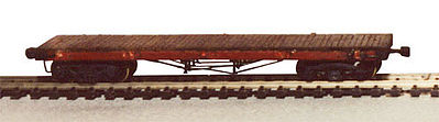 JV Models 9205 HO Scale 40' Truss Rod Wood Flatcar - Kit -- With Trucks, Less Couplers