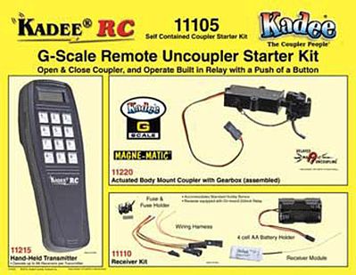Kadee 11105 G Scale Self Contained Coupler Starter Kit - Kadee(R) RC Remote Uncoupling System