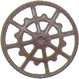 Kadee 2020 HO Scale Ajax Type Brake Wheels pkg(8) -- Dark Box Car Red