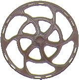 Kadee 2021 HO Scale Equipco Type Brake Wheels pkg(8) -- Dark Boxcar Red
