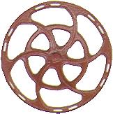 Kadee 2031 HO Scale Equipco Type Brake Wheels pkg(8) -- Red Oxide