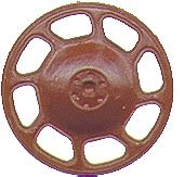 Kadee 2033 HO Scale Universal Type Brake Wheels pkg(8) -- Red Oxide