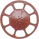 Kadee 2035 HO Scale Modern Brake Wheels pkg(8) -- Red Oxide