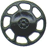 Kadee 2043 HO Scale Universal Type Brake Wheels pkg(8) -- Black