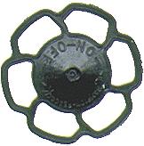 Kadee 2044 HO Scale Champion Peacock Type Brake Wheels pkg(8) -- Black