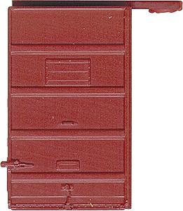 Kadee 2205 HO Scale Replacement Doors High Tackboard -- 6' 5-Panel Superior Doors (Red Oxide) 2 Pair