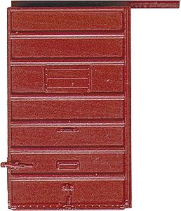 Kadee 2210 HO Scale Replacement Doors High Tackboard -- 6' 7-Panel Superior Doors (Red Oxide)